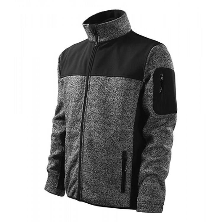 Pánska softshellová bunda, CASUAL 550, sivo-čierna